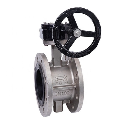 Valve à papillon de ligne moyenne en acier inoxydable D341X-16P pour DN40-300 à température normale
