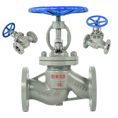 J41H-16/25C Valve sphérique en acier coulé à brides contrôlée par une structure pour les milieux d'eau
