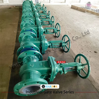 Valve de porte à douille en acier coulé PTFE pour traitement de l'eau