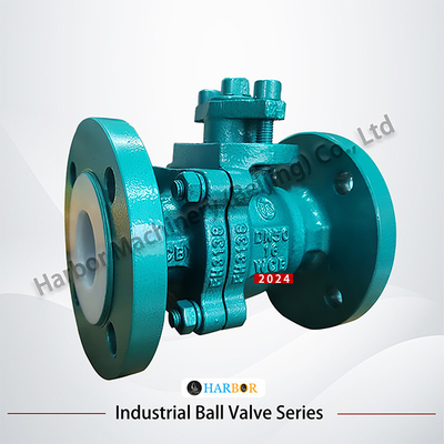 Valve à bille à flanche revêtue de PTFE Q41F46-16C pour les applications résistantes aux acides et aux alcalis