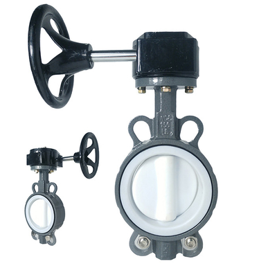 Valve papillon à plaquette WCB entièrement recouverte D71F4-16C avec conception de fonctionnement à double action
