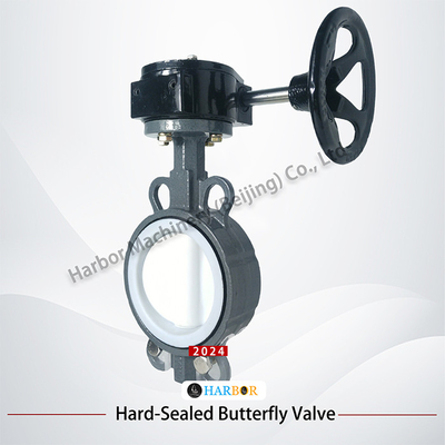 Valve papillon à plaquette WCB entièrement recouverte D71F4-16C avec conception de fonctionnement à double action