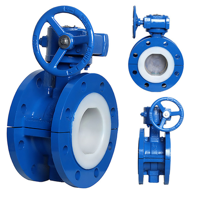 Turbine en acier fondu entièrement revêtue de PTFE Ventilateur papillon à flanc D341F46-16C pour l'industrie
