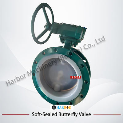 Turbine en acier fondu entièrement revêtue de PTFE Ventilateur papillon à flanc D341F46-16C pour l'industrie
