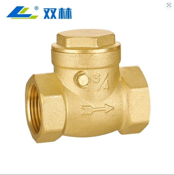 Valve de freinage horizontale de type swing en laiton pour les applications à température moyenne