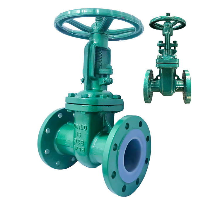 Valve de porte à douille en acier coulé PTFE pour traitement de l'eau