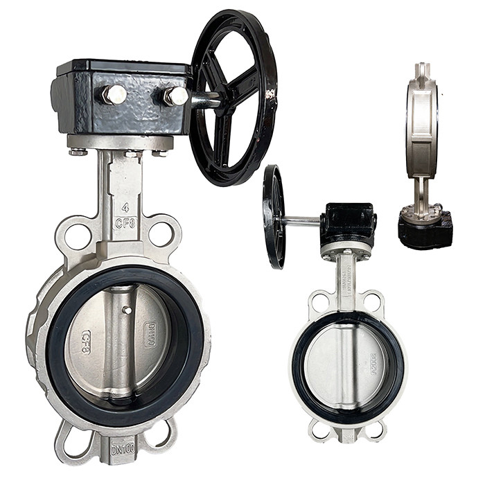 NBR EPDM étanchéité douce 304 en acier inoxydable Manche de turbine manuelle soupape papillon D71X-10/16P